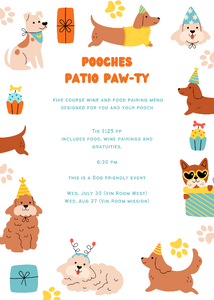 Vin Room West Pooches Patio Paw'ty-  Wed August 27 (Vin Room Mission)