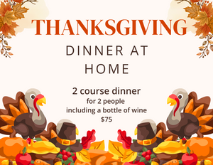 Thanksgiving Weekend Dinner at Home:  Available Oct 10-13 2025